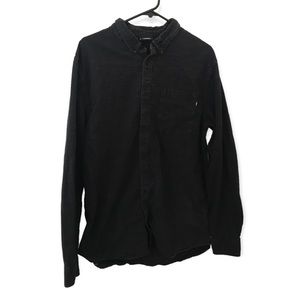 Men's Black Button-Up Shirt